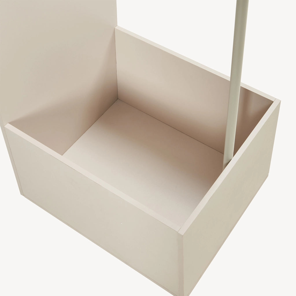 Specchio da Terra Ovale Kuonta con Appendiabiti e Vano Portaoggetti 165x40x51 cm - Avena Oatmeal [en.casa]