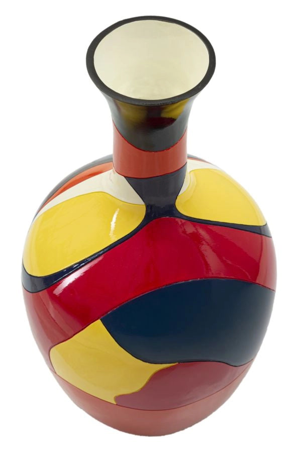 Vaso Rubic Ø29x59 cm in Resina Multicolor