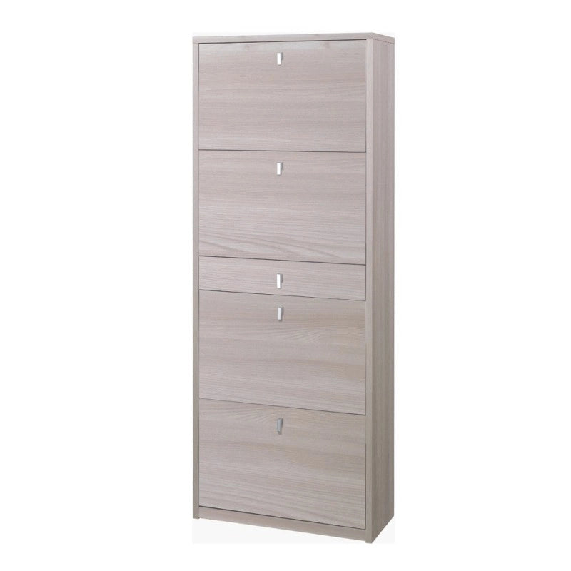 Scarpiera quattro ante un cassetto Olmo Chiaro 63x29x h164 cm