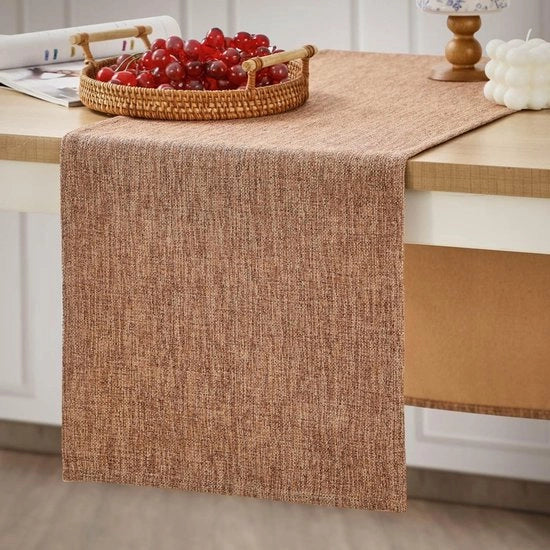 Tavolo da pranzo in stile boemo rurale - 33x275cm tavolo da pranzo in lino - tavolo da pranzo a mano - adatto per sala da pranzo, tavolo da salotto, cucina