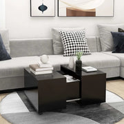 Tavolino da Salotto-Tavolino da soggiorno-Tavolo Nero 60x60x38 cm in Legno Multistrato