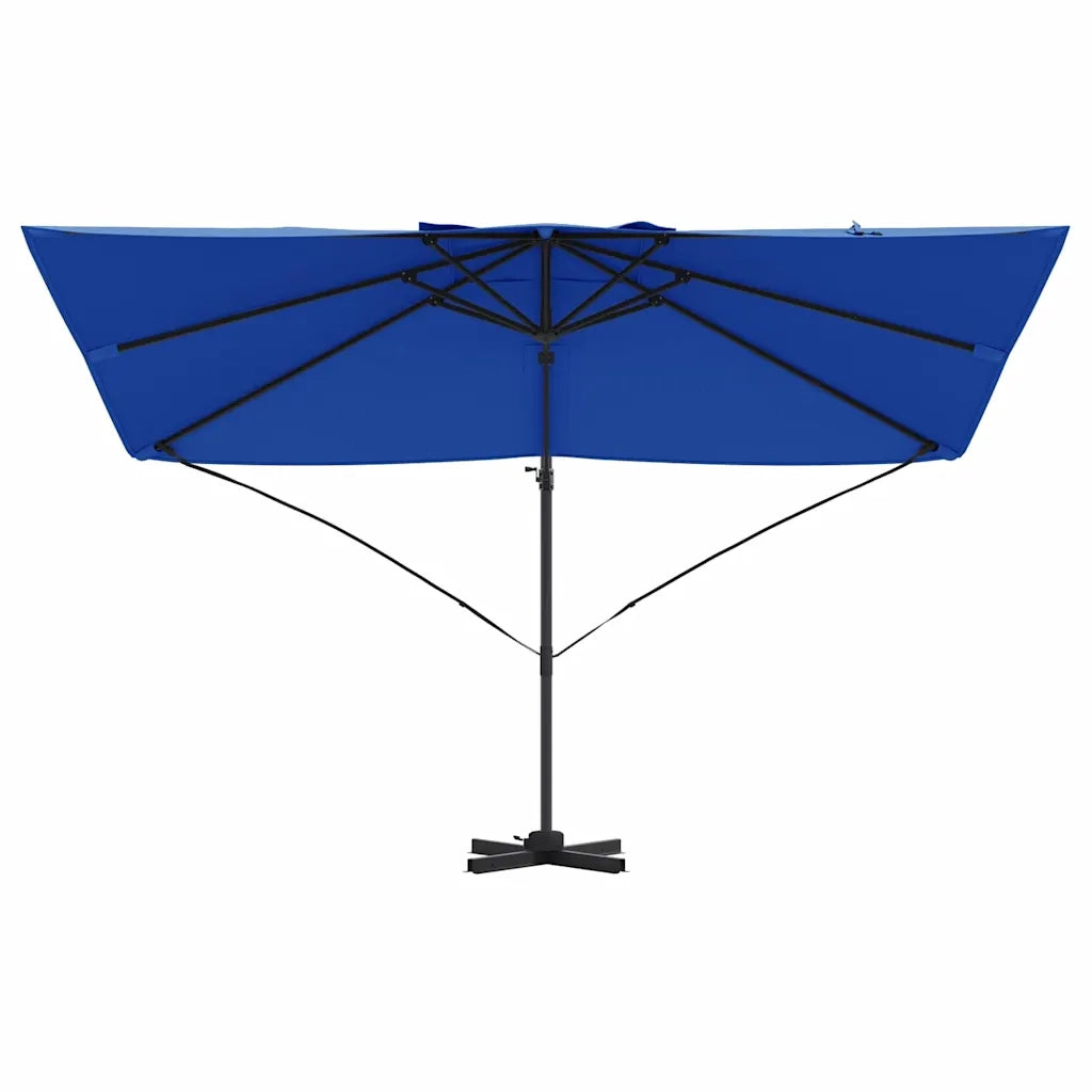Ombrellone-Ombrello da giardino Azzurro 351 x 250 x 260 cm Poliestere e Alluminio