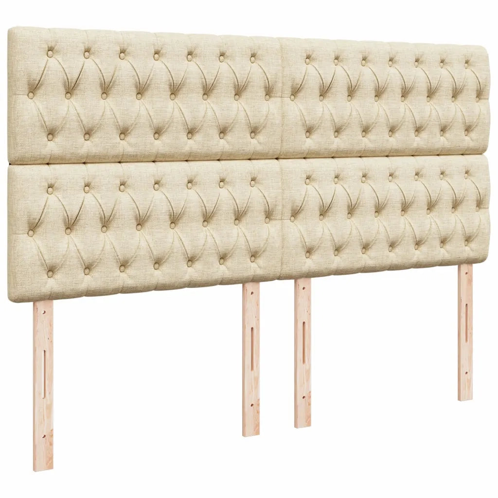 Giroletto a Molle con Materasso Crema 200x200 cm in Tessuto 3291787