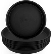 Set di Piattini Sferici per Piantine - 30,5 cm - Nero - Per Vasi - Adatto per Interno ed Esterno - Set da 10 pezzi