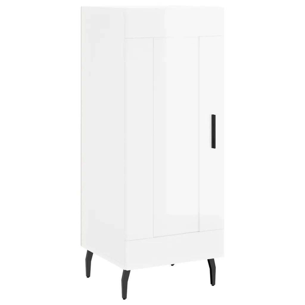 Credenza-Buffet-Armadio da cucina Bianco Lucido 34,5x34x90 cm in Legno Multistrato 844260