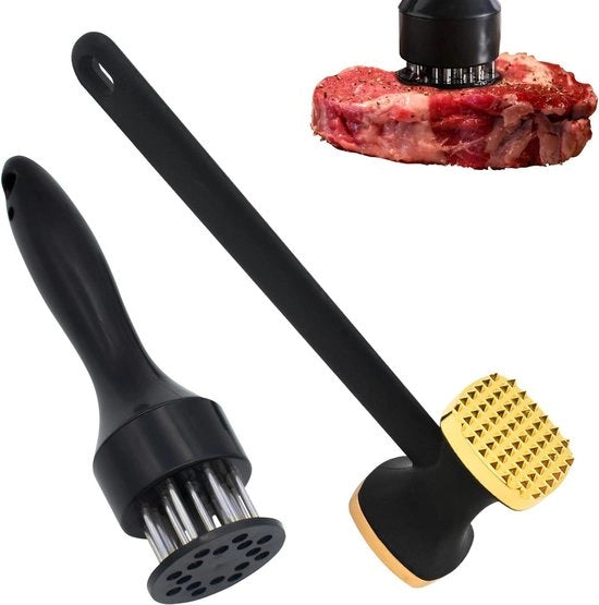 Vitellospennello 2 pezzi punterello aghiforme attrezzi - manubrio da pesante uso per carne di manzo pollo pesce - accessori da cucina