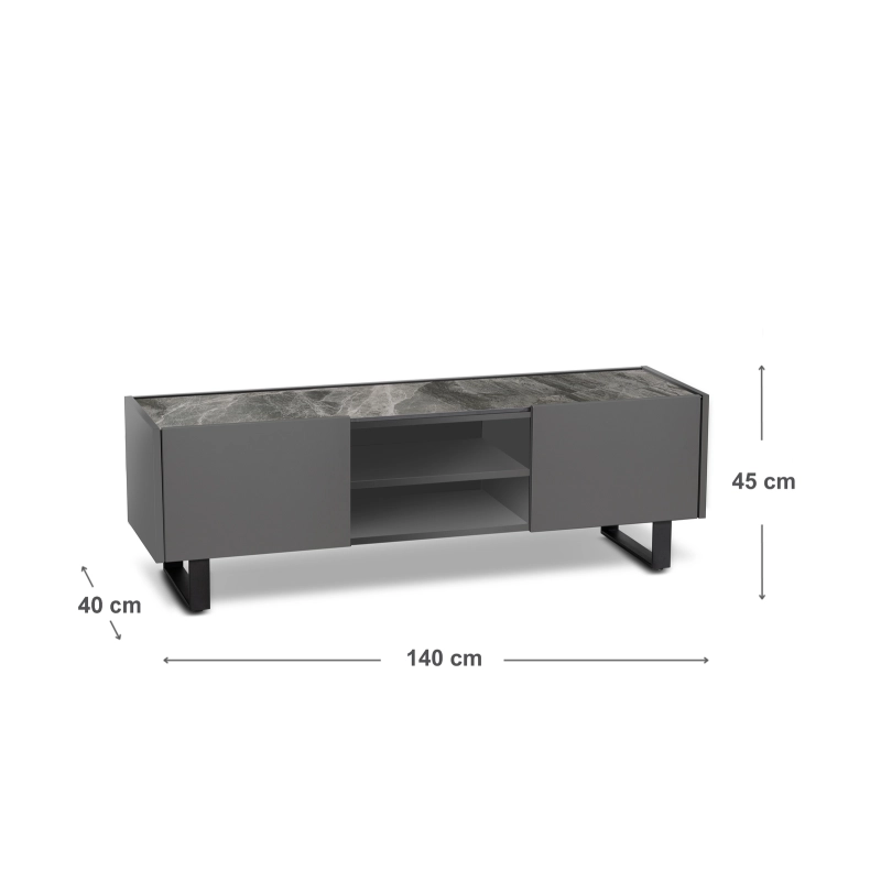 Porta TV 140 x 40 x H 45 cm Pegaso 40 cm X 140 cm H 45 cm Stones