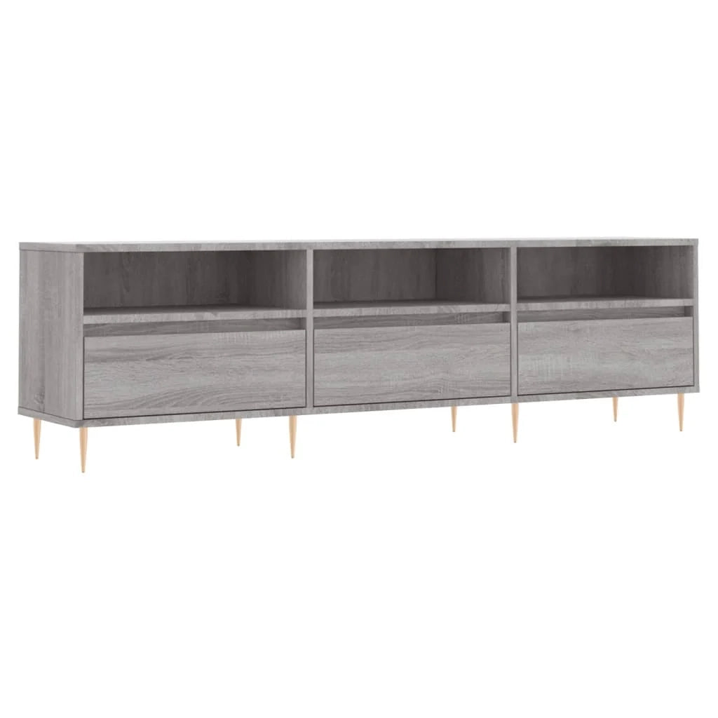 Mobile TV multimediale scaffale TV mobile TV sala da pranzo soggiorno camera da letto Sonoma 150 x 30 x 44,5 cm legno ingegnerizzato grigio 02_0028398