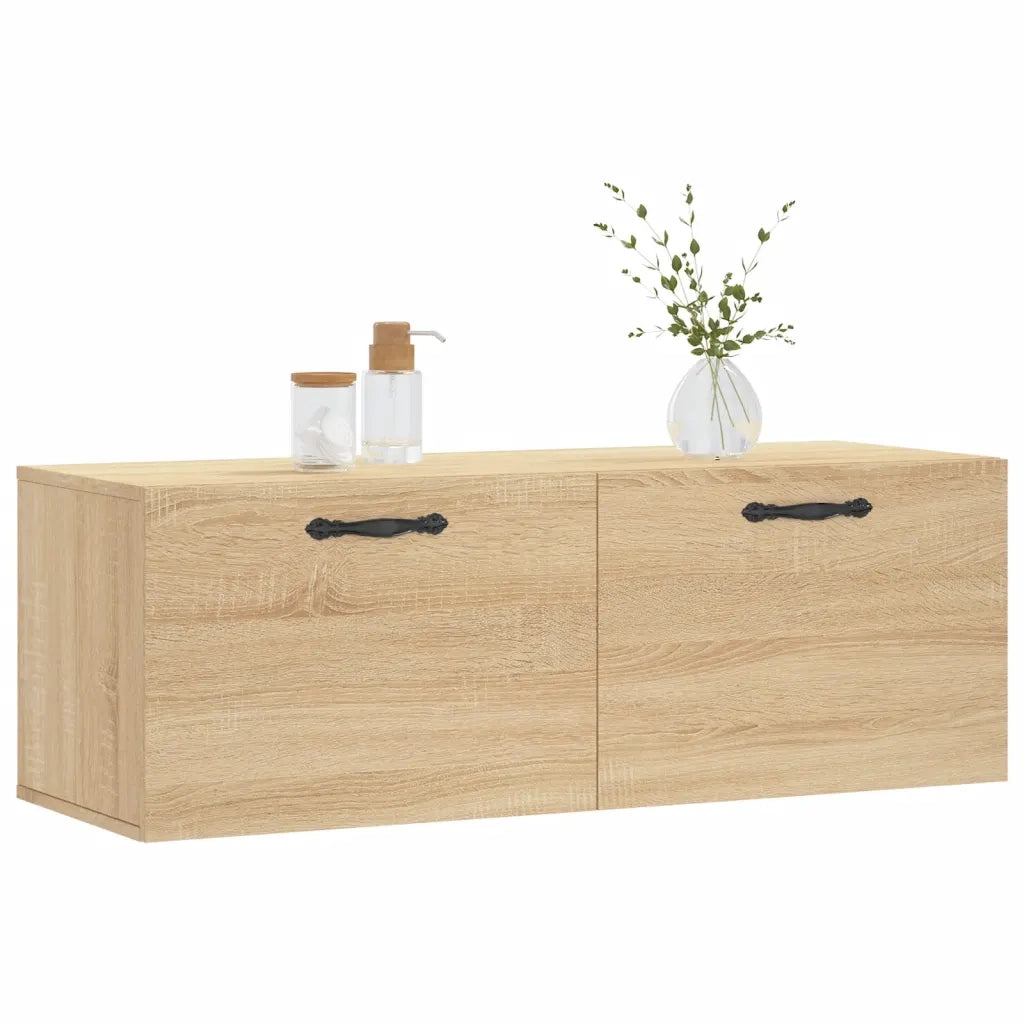 vidaXL Mobile a Parete Rovere Sonoma 100x36,5x35 cm Legno Multistrato