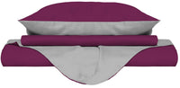 Copripiumino con Sacco e Federe Doubleface Fuxia/Grigio Matrimoniale