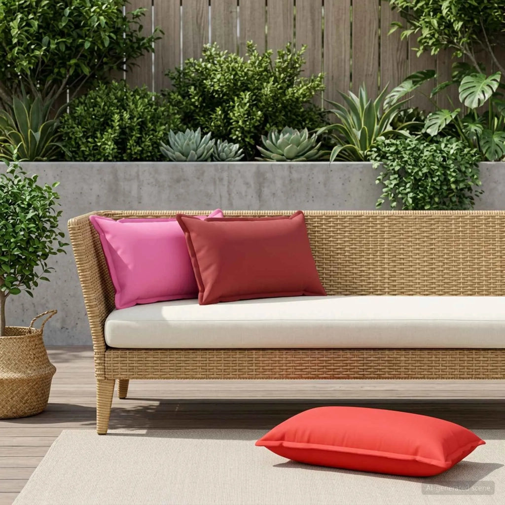 Federa 12 pz HOUTEN Rosso 40 x 80 cm Poliestere 918312