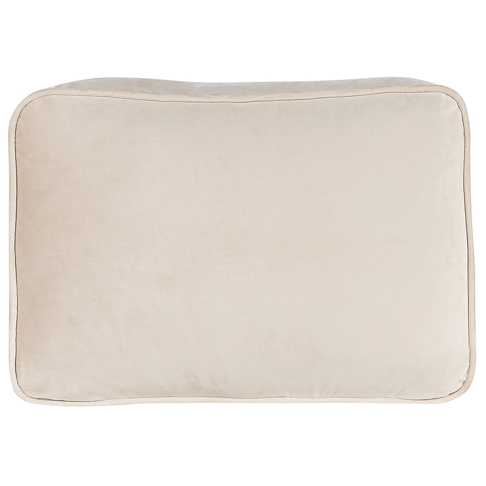 Chaise longue Velluto beige e oro Imbottito Orientamento versione sinistra Gambe In Metallo Cuscino  Design Moderno