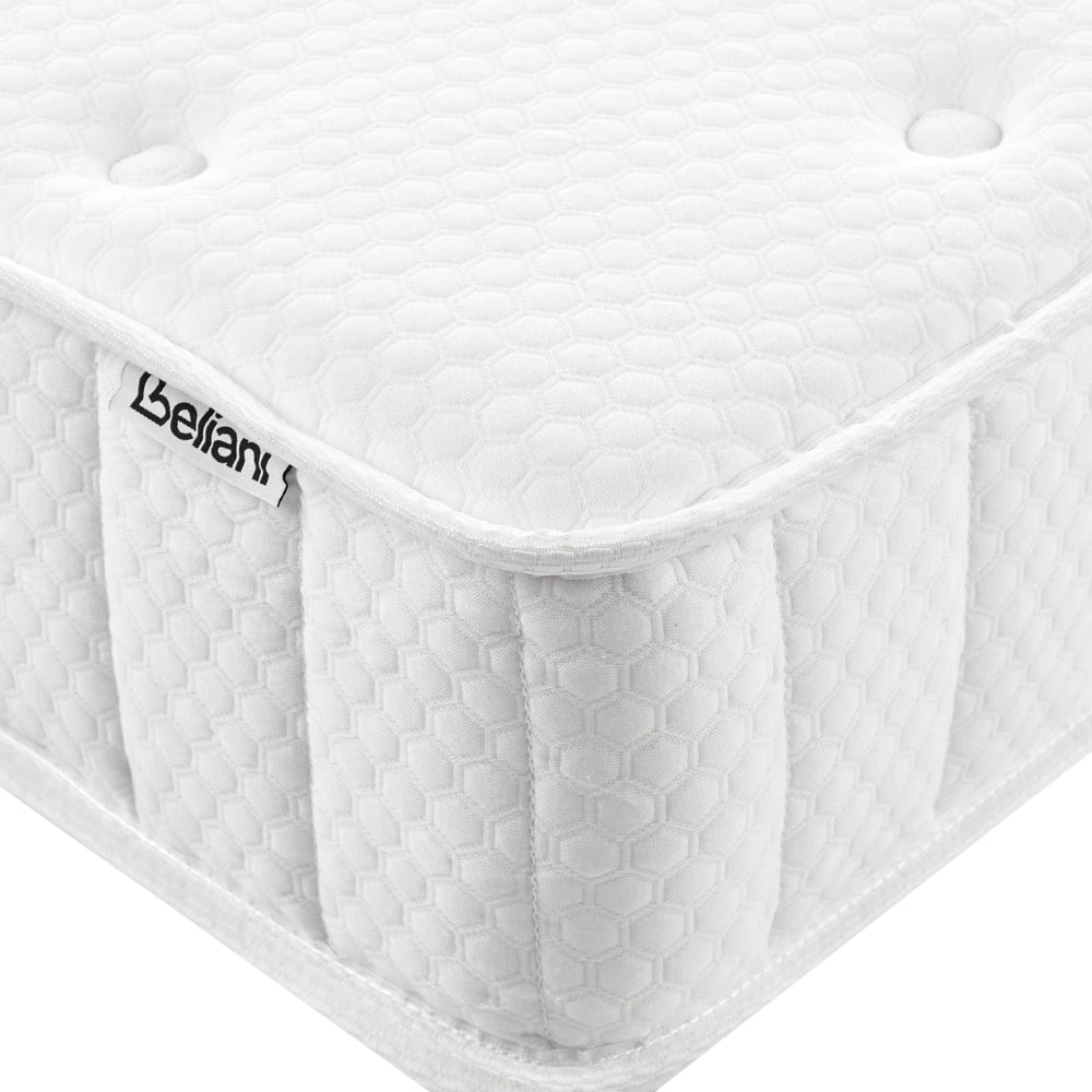 Materasso matrimoniale double face medio duro tessuto bianco per letto 140 x 200 cm