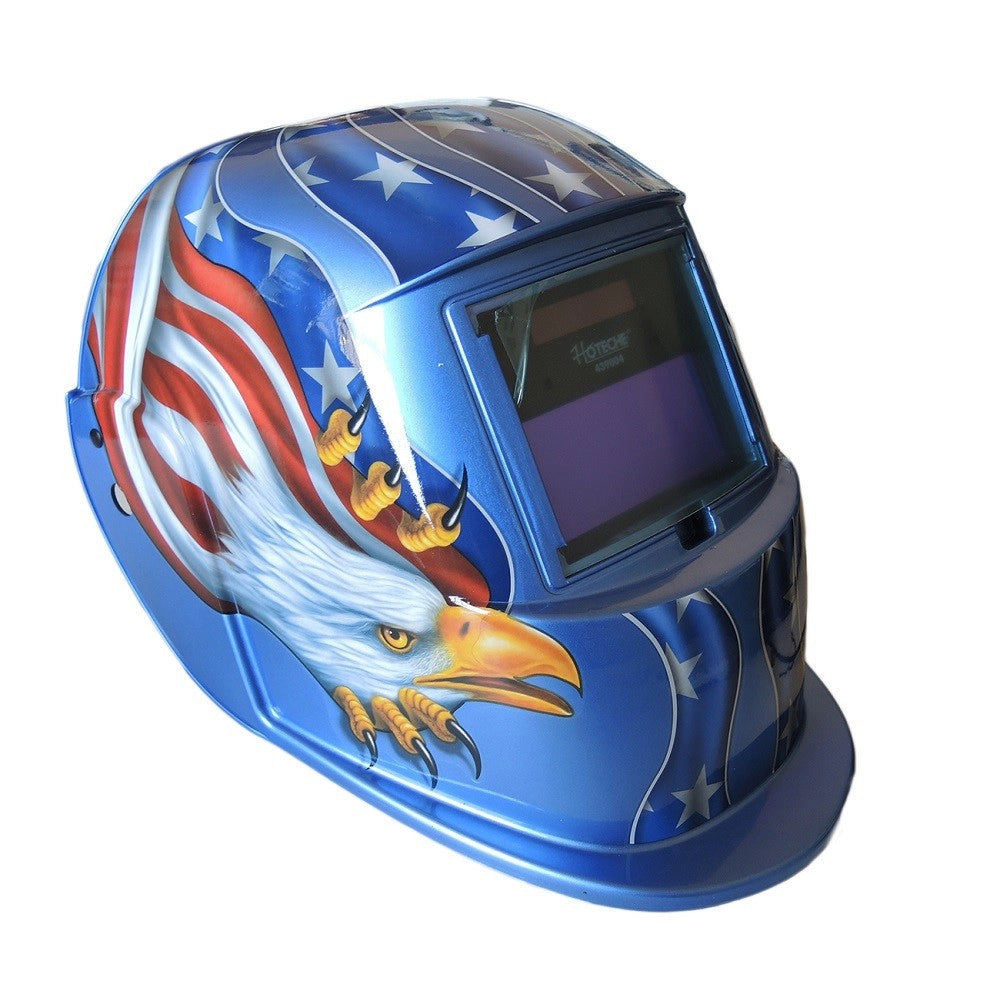 Trade Shop - Maschera Per Saldatura Casco Per Fabbro Protezione A Cristalli Liquidi 92x42mm -