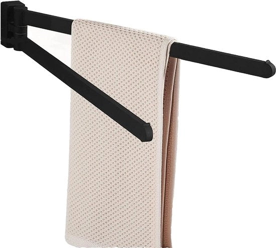 Schiaccianappula per bagno - nero - fissaggio alla parete