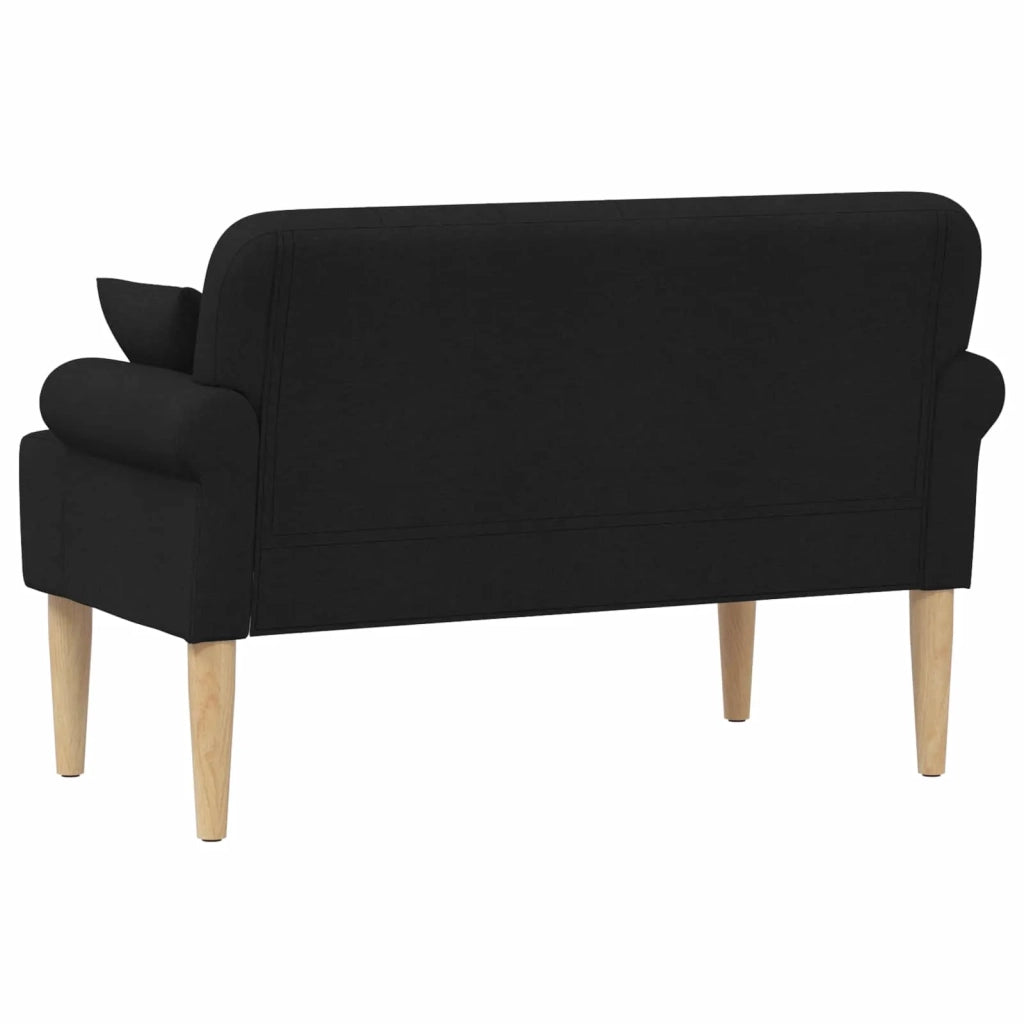 Loveseat con bottoni imbottiti Nero 120 x 65 x 79 cm Tessuto 42041811