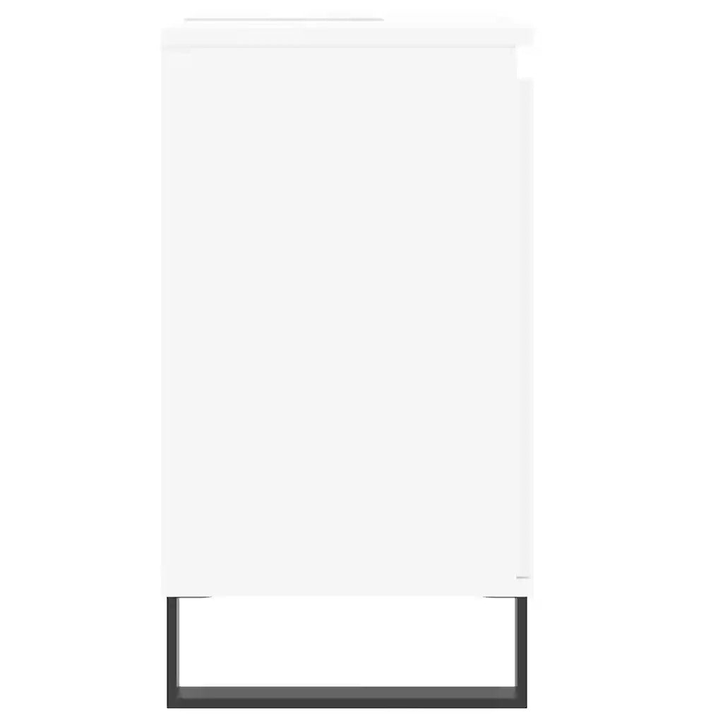 vidaXL Mobile da Bagno Bianco 58x33x60 cm in Legno Multistrato