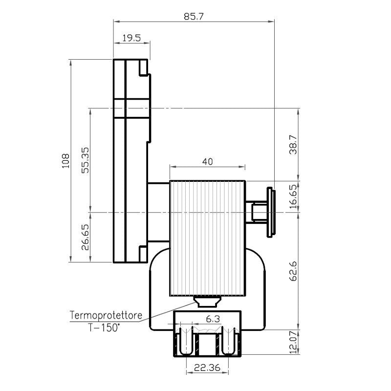 Ricambistufeapellet MOTORIDUTTORE KENTA STUFA PELLET K9117057 PACCO 40MM 2rpm
