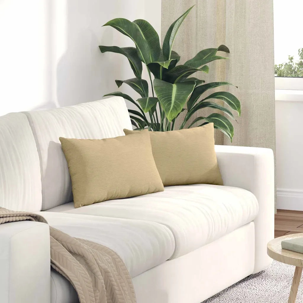 Cuscini da Divano 2 pcs Grigio Verde 50 x 30 cm