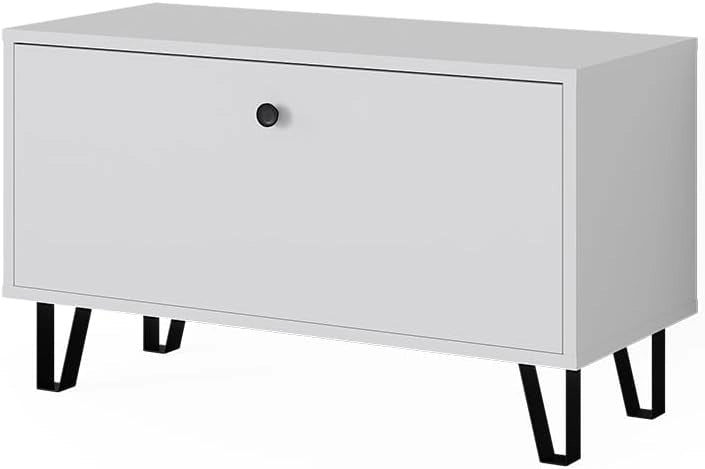 Panca per scarpe Siri, Bianco, 80 x 46 cm