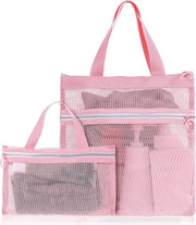 Due pezzi di douchetas mesh per viaggiare, fitness, doccia, doucheman, non aderente, portatile - rosa