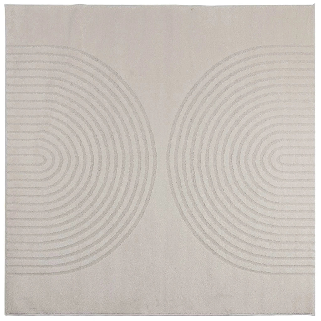 Tappeti per area Quadrato GALATI Crema 120 x 120 cm Poliestere