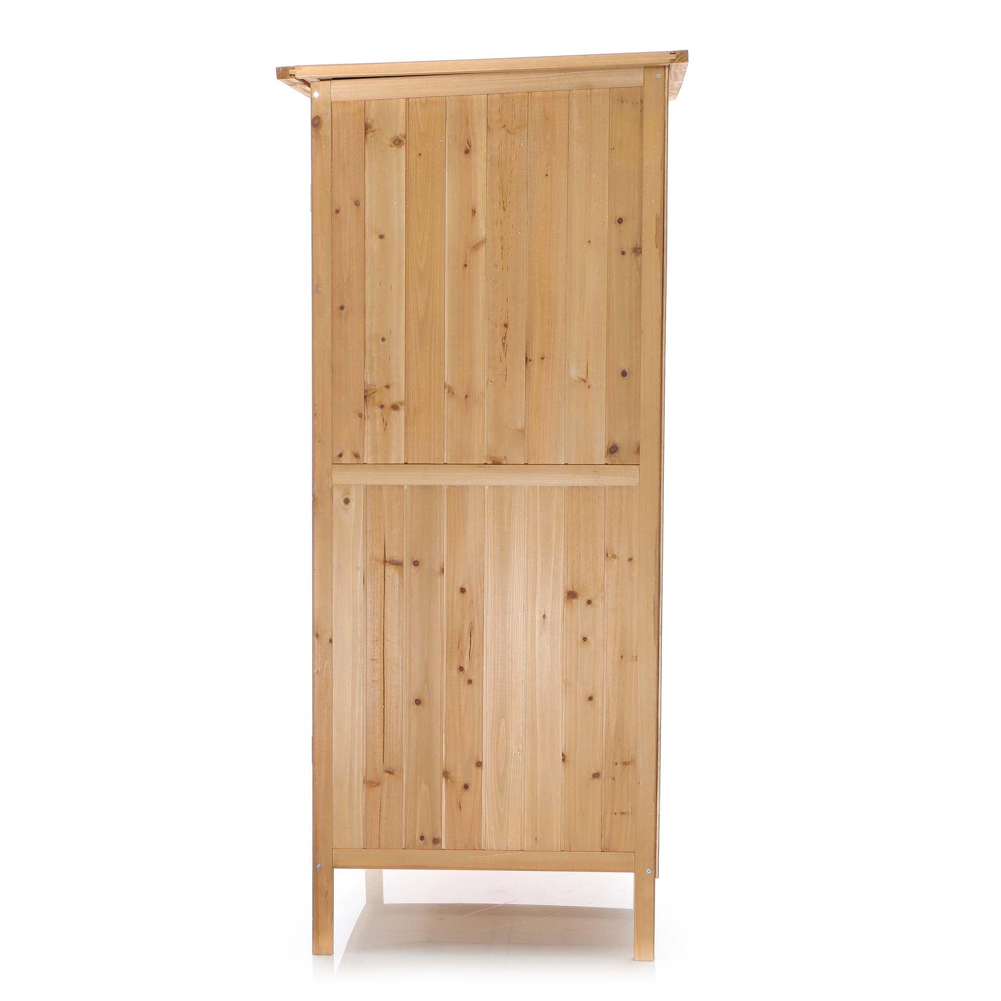 Armadio da giardino a un'anta in legno Capanno degli attrezzi per esterno 92 x 57 x 154 cm