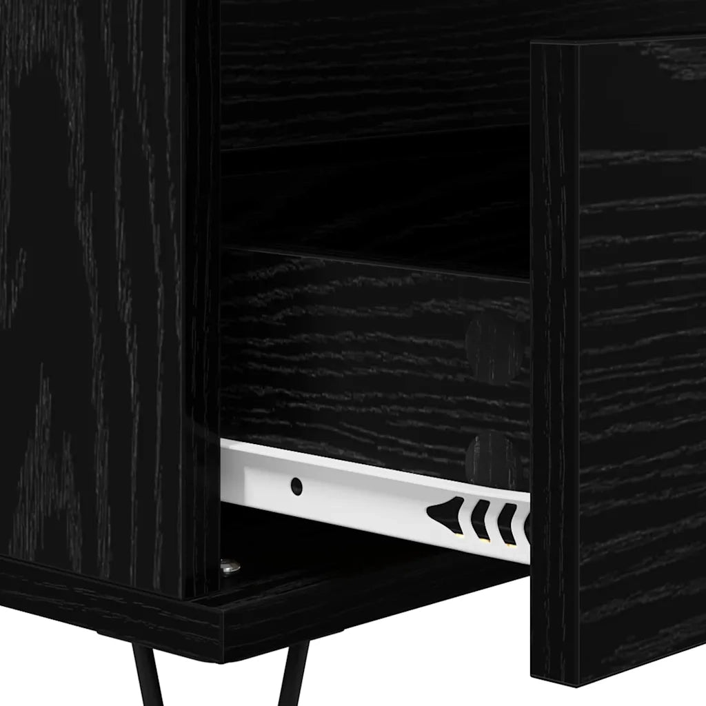 Credenza con Cassetto-Buffet-Armadio da cucina Rovere Nero 40 x 35 x 70 cm 459098