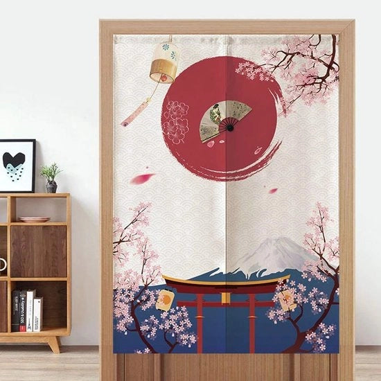 Tende di ingresso 85x120 cm - Oscuranti - Stile Giapponese - Design Vintage - Poliestere di Alta Qualità - Duraturo e Comodo - Tende di ingresso