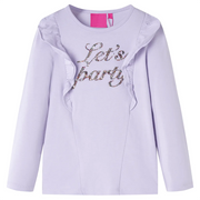 Maglietta Bambina Maniche Lunghe Lilla Chiaro 140cod mxl 84490
