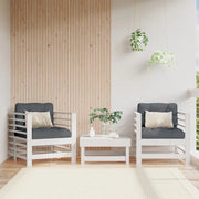 Sedia da patio-Sedie da Giardino 2 pz Bianche in Legno Massello di Pino 145157