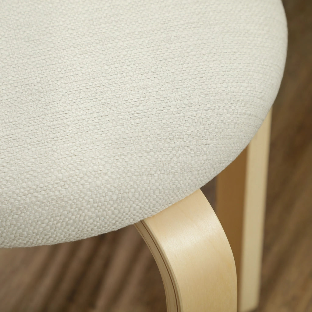 Pouf Imbottito 4 Pezzi ¨C zephmum ¨C Legno, Cremewei?