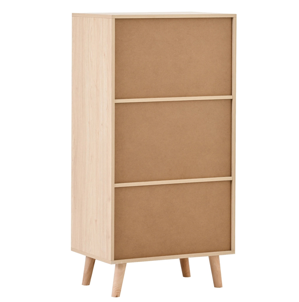 Madia 60x120x40 cm con 2 porte e 2 cassetti; pannello truciolare finitura rovere