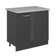 Vicco Mobile ad angolo cucina Antracite lucido 86 cm PL Marmo