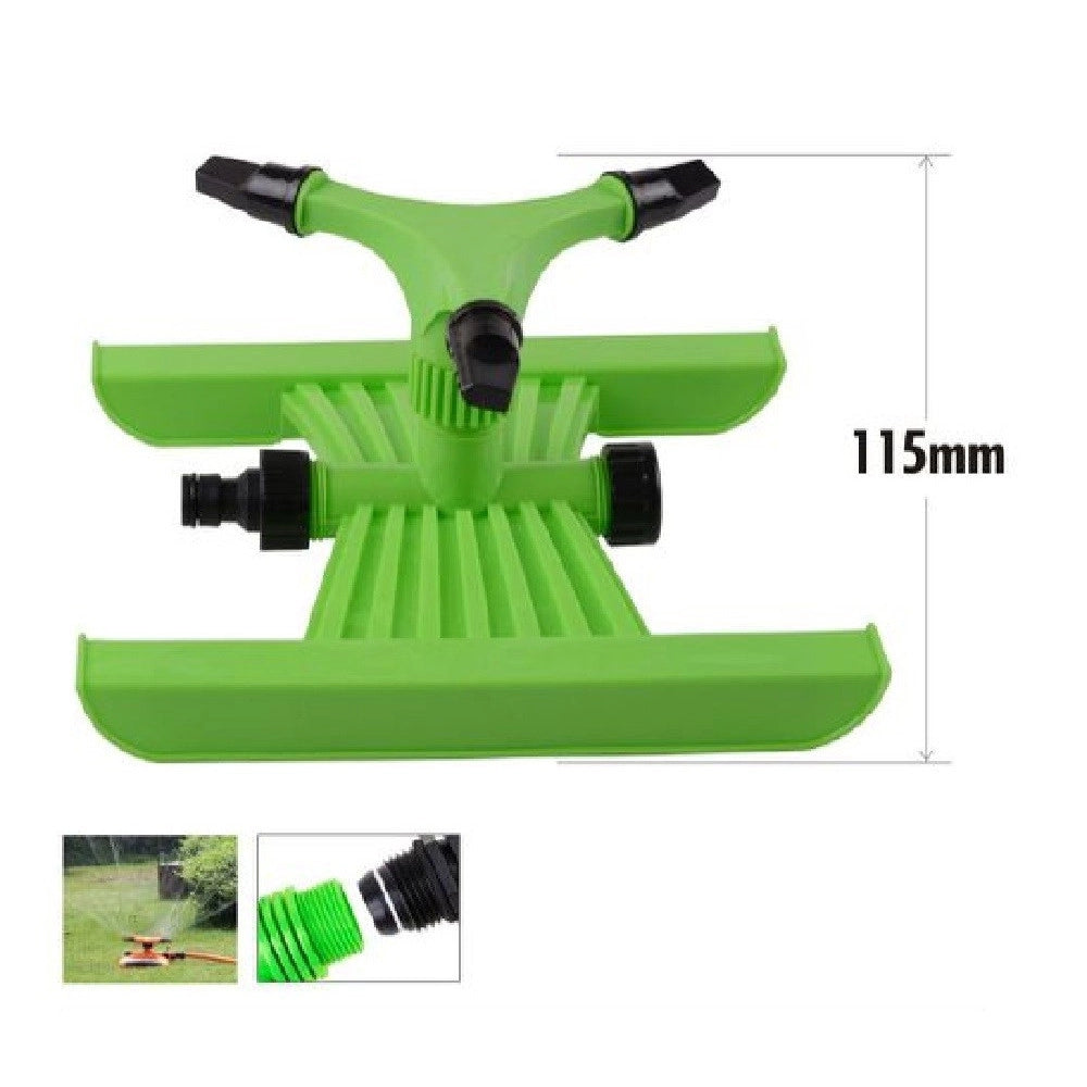 Trade Shop - Irrigatore Girevole Bracci A 3 Getti Base Supporto Slitta Irrigatori 115mm 90007 -