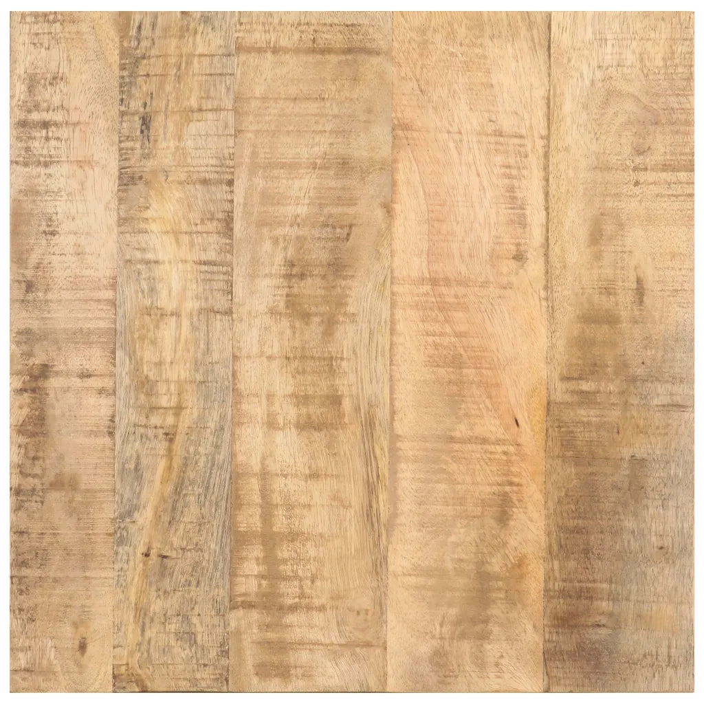Tavolino Laterale con Ruote 40x40x42cm in Legno di Mango Grezzo 320936