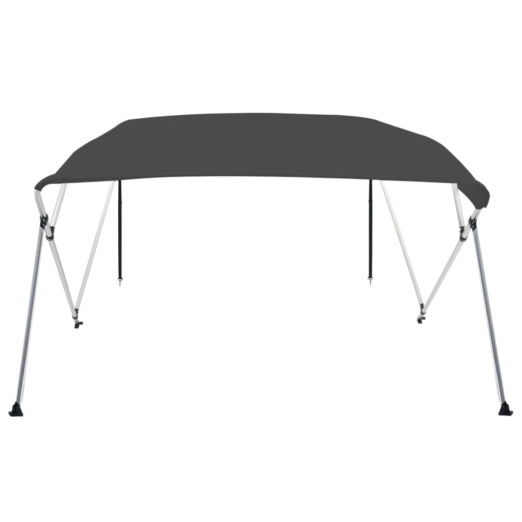 Bimini di Prua con Tendalino a 4 Archi Antracite 243x196x137 cmcod mxl 83048
