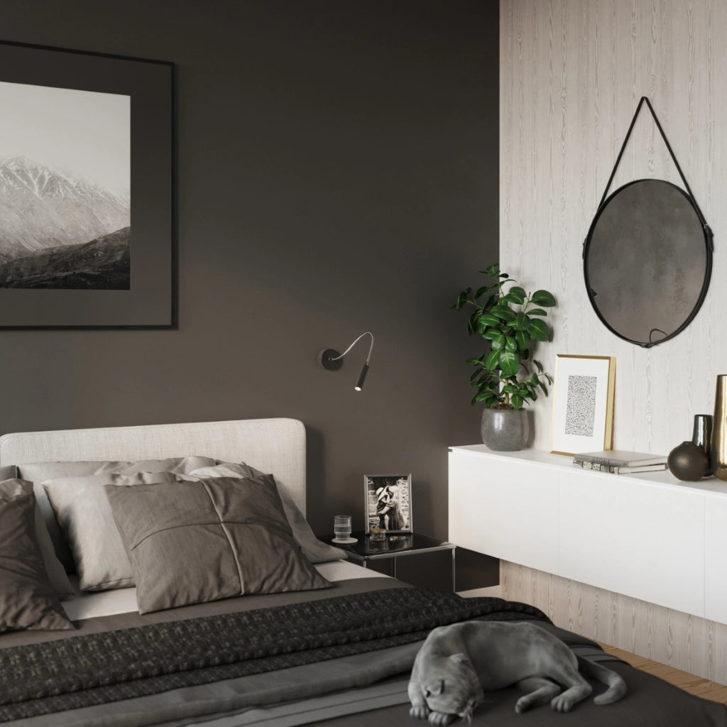 Applique Pure Lume Vertix nera/cromo G9 lettura moderna