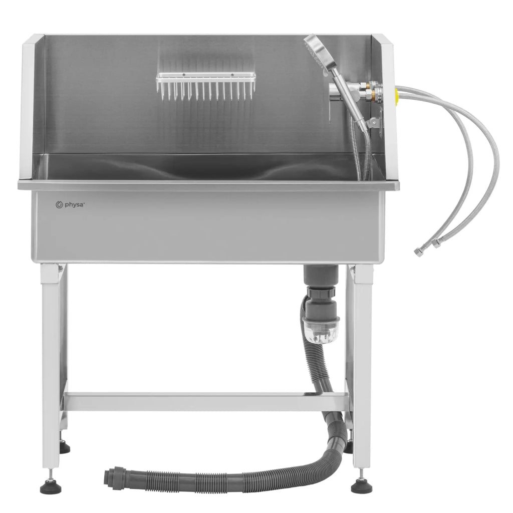 Vasca per toelettatura cani in acciaio inox per cani fino a 60 kg lega di alluminio rame acciaio inox 14_0008281