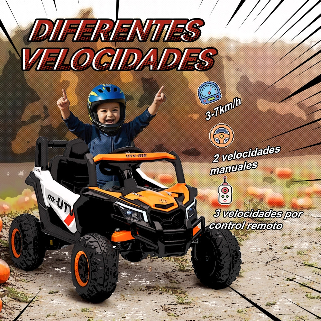 Veicolo Elettrico per Bambini UTV 12V ¨C zephmum ¨C Arancione