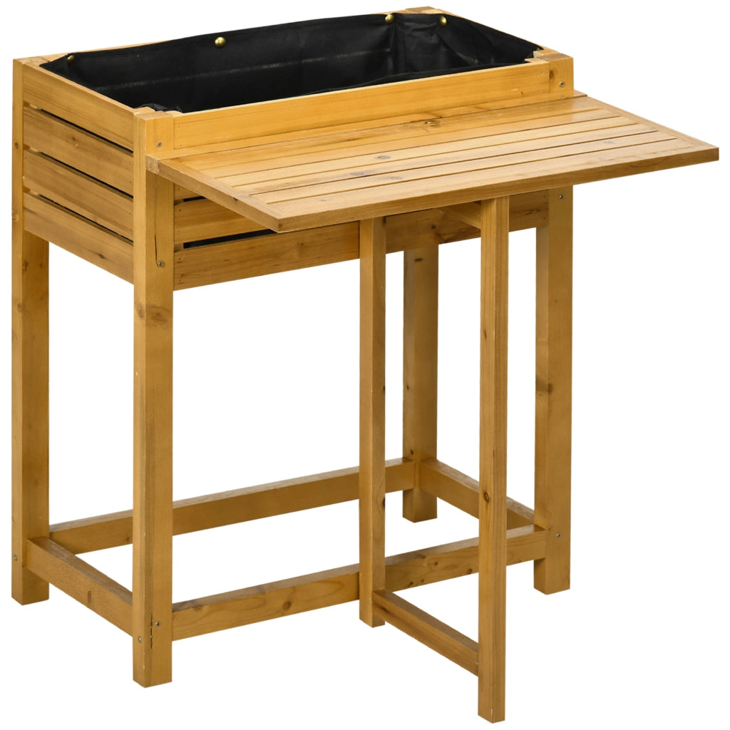 CASSETTA PER PIANTE Ribaltabile 64x63x74,5 cm Legno Marrone