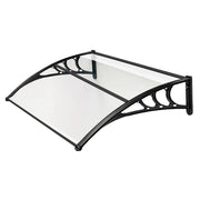 Pensilina Trasparente Copertura Tettoia Modulare Riparo Pioggia Porta Finestra Esterno - 120x100 Cm