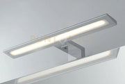 APPLIQUE LED WALLY CROMO FISSAGGIO PARETE E SPECCHIO 8W 880LM 4000K IP44 30X11,5X4,2CM