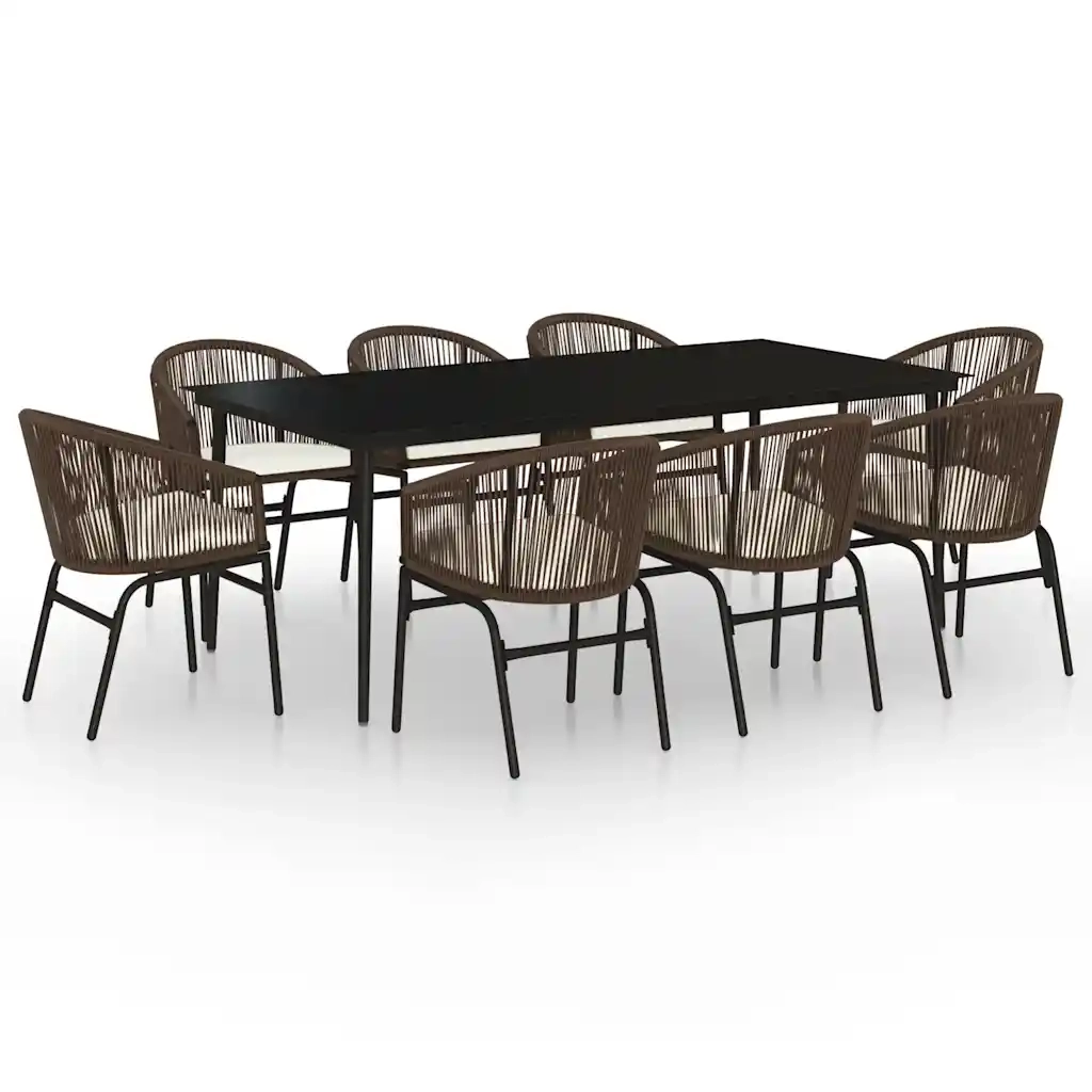 Set da Pranzo da Giardino 9 pz Marrone 3099250