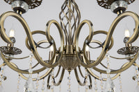 Lampadario Royal Classic in Metallo Grace Ottone