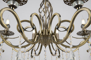 Lampadario Royal Classic in Metallo Grace Ottone