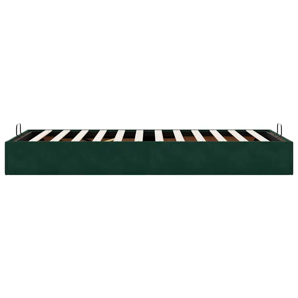 Struttura Letto Pouf senza Materasso-Giroletto con contenitore 80x200 cm Velluto 656728