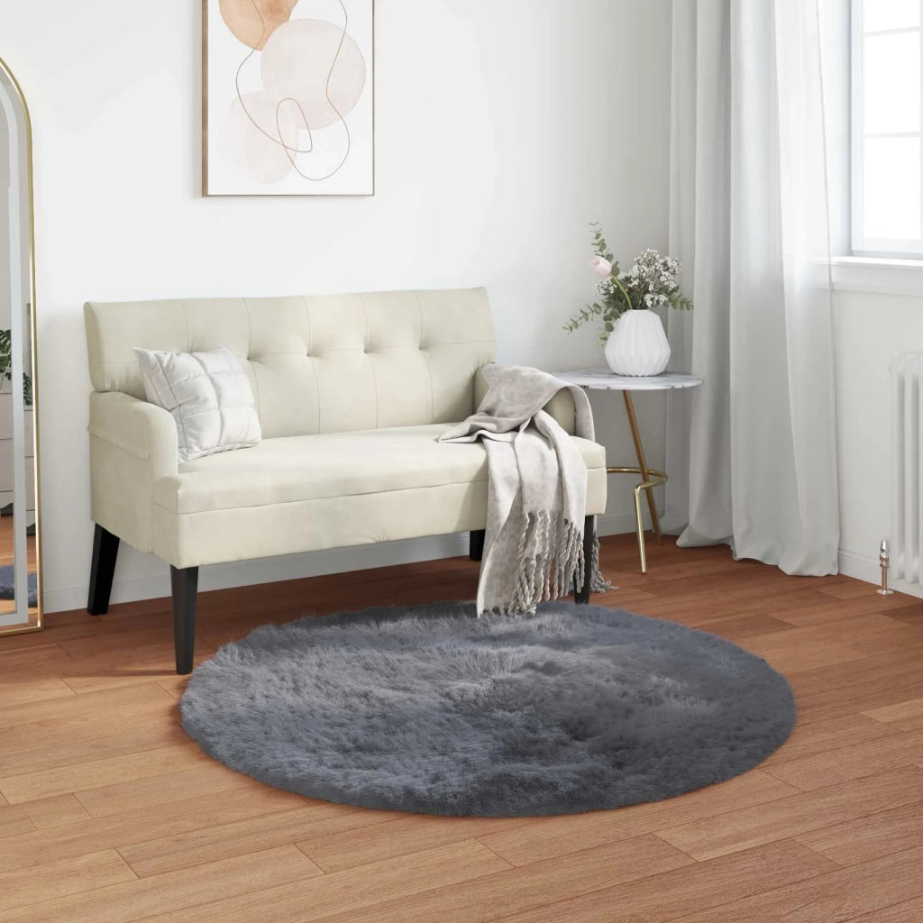 Tappeto in finta TAFALLA Antracite Ø 100 cm Poliestere 42021602