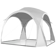 Tenda da sole 327 x 327 x 270 cm per 6-8 persone design moderno con protezione solare UPF50 atmosfera da giardino poliestere bianco 20_0012146