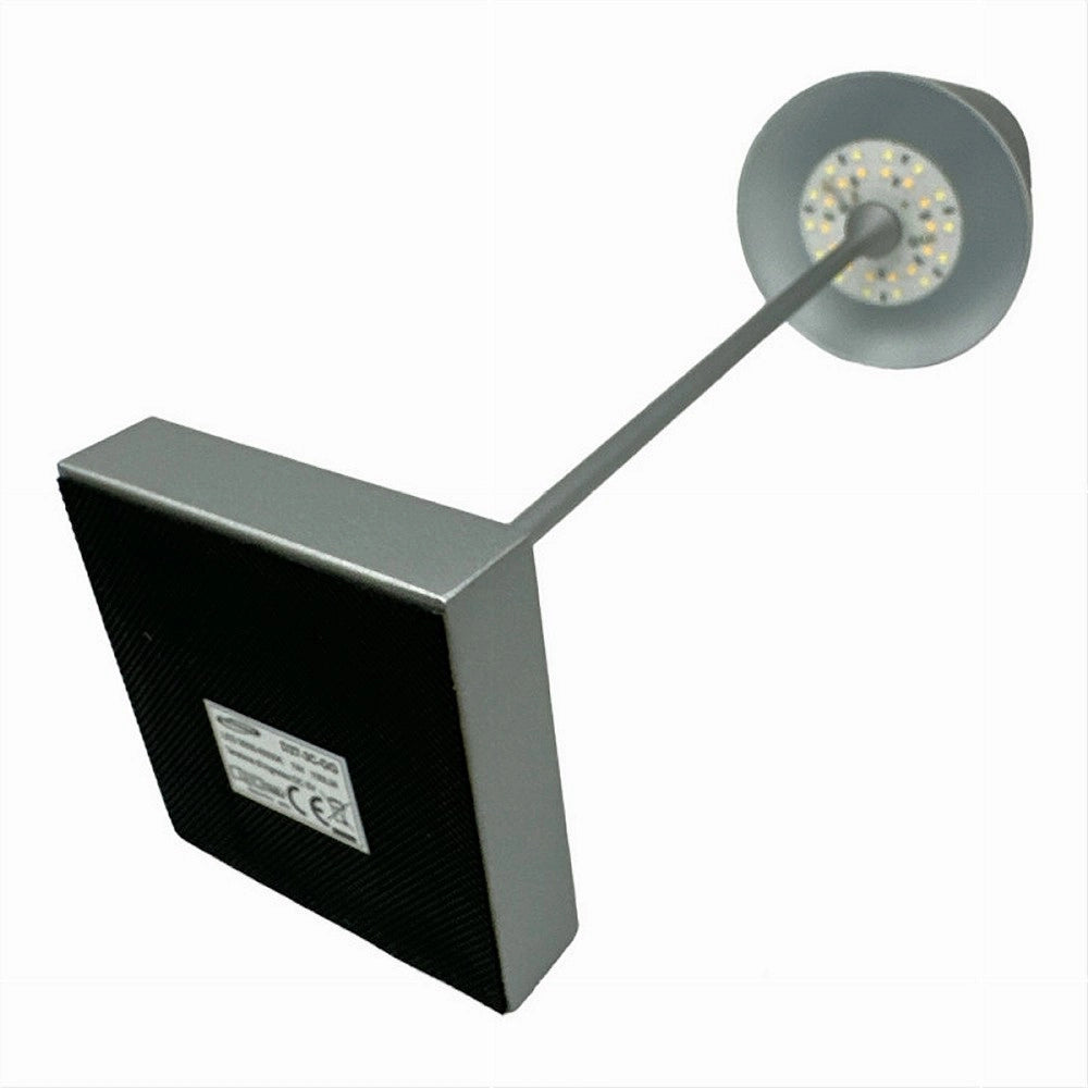Trade Shop - Lampada Tavolo Ricaricabile Usb 10 Watt 3 Colorazione Di Luce Vari Colori D27-3c - Argento